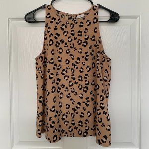 Beige and Black A New Day Cheetah Tank